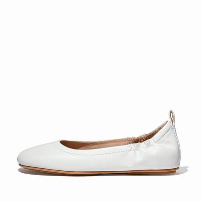 Fitflop Allegro Soft Leather - Balletschuhe Damen - Weiß (KGB579068)